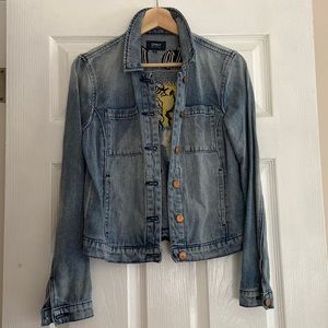 Like New ONLY Lion Embroidered Denim Jacket Size 36